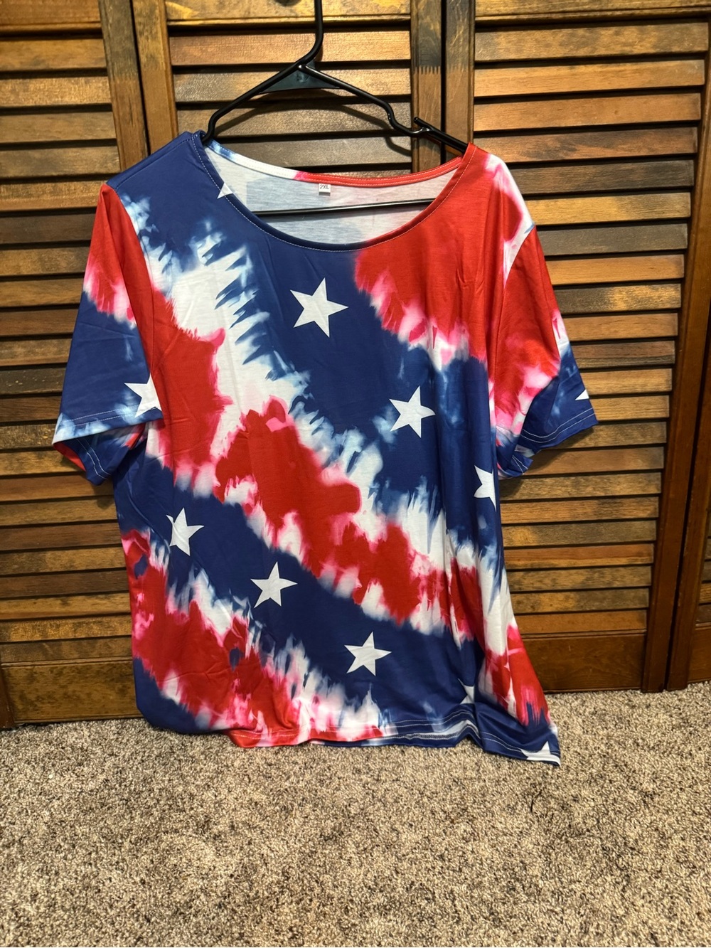Patriotic Tie-Dye Star Tee - Red, White & Blue USA patriotic